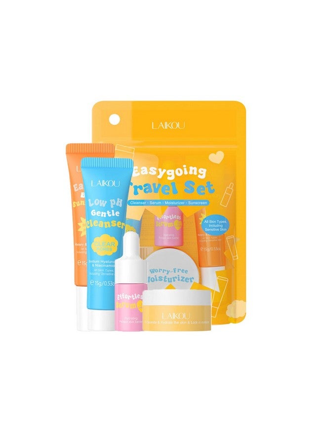 Grospe Hydrating Skin Care Set Travel Kit,4 Piece Skincare Essentials Set Mini Travel Size,Travel Friendly Face Routine Set for Women and Teenage Girls- Travel Essentials Gift Set - Image 1