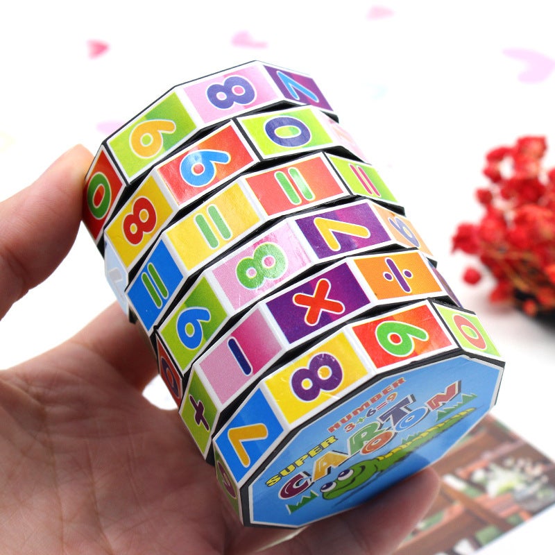 Cylindrical Plastic Rubik'S Cube Children'S Digital Rubik'S Cube Educational Toy Cylindrical Rubik'S Cube Selling Stall Supply - Image 3
