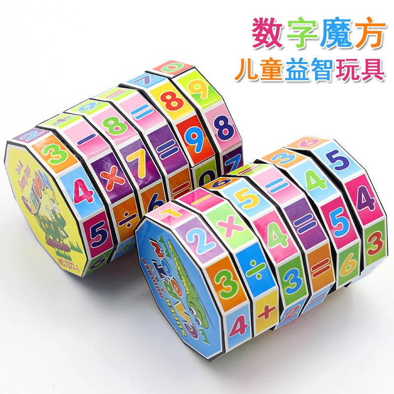 Cylindrical Plastic Rubik'S Cube Children'S Digital Rubik'S Cube Educational Toy Cylindrical Rubik'S Cube Selling Stall Supply - Image 2
