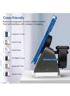 KASTWAVE Wireless Charger, 3 in 1 Wireless Charging Station with Night Lamp & Adapter, Wireless Charger iPhone 15/14/13/12, Wireless Charger Stand Apple Watch 9/8/7/6/5/4/3/2/SE, /3/2, Samsung Buds  - Image 5