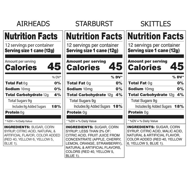 Starburst, Skittles, and Airheads Candy Cane Mixed Pack 3s - Image 3