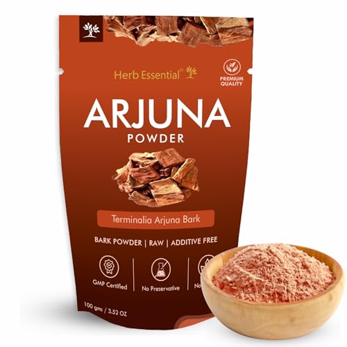 Herb Essential Arjuna Powder 100g | Pure Terminalia Arjuna Herbal Powder | Natural Ayurvedic Supplement Rich in Antioxidants for Daily Wellness Support - Image 1