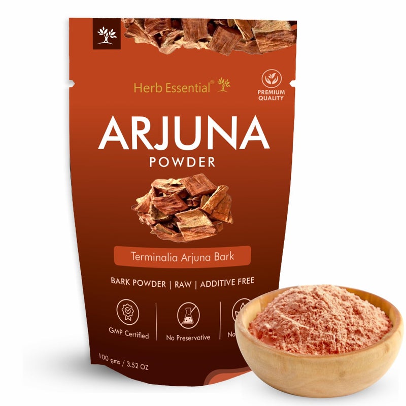 Herb Essential Arjuna Powder 100g | Pure Terminalia Arjuna Herbal Powder | Natural Ayurvedic Supplement Rich in Antioxidants for Daily Wellness Support - Image 3