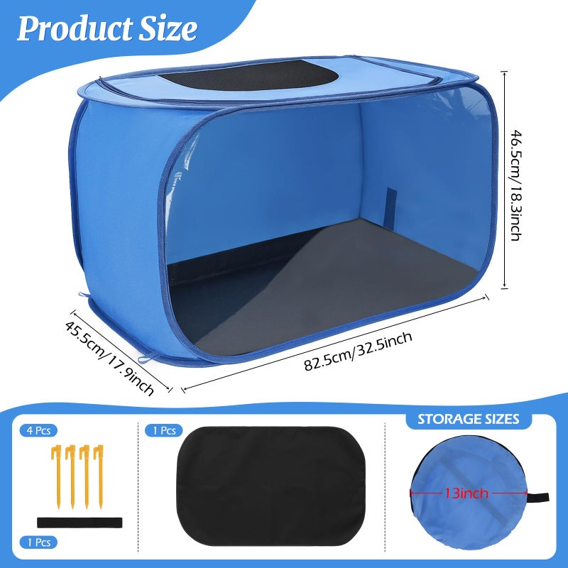 YIBOBO Chicken Brooder Box for Chicks, Pop Up Chick Brooder Kit with Clear Window, Waterproof Mat & Storage Bag, Square Indoor Outdoor Baby Chicken Starter Kit - Image 5