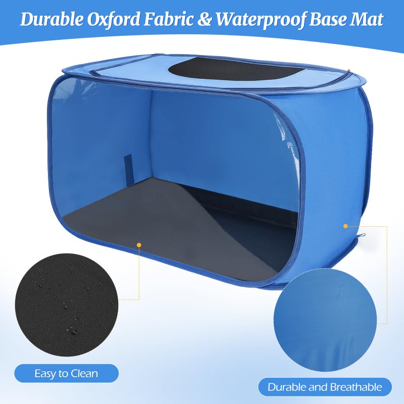 YIBOBO Chicken Brooder Box for Chicks, Pop Up Chick Brooder Kit with Clear Window, Waterproof Mat & Storage Bag, Square Indoor Outdoor Baby Chicken Starter Kit - Image 3