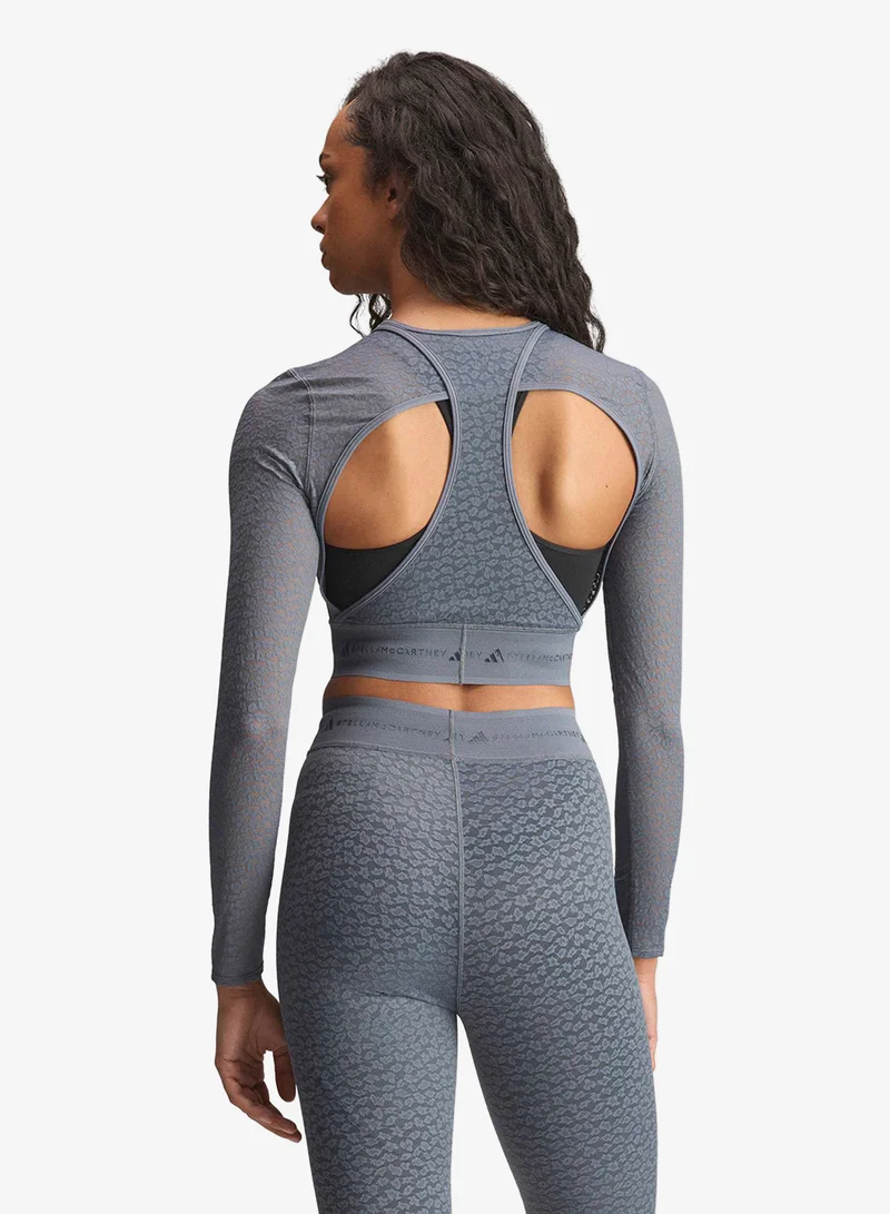 adidas By Stella McCartney Stella Mccartney Longsleeve Lace Cropped Top