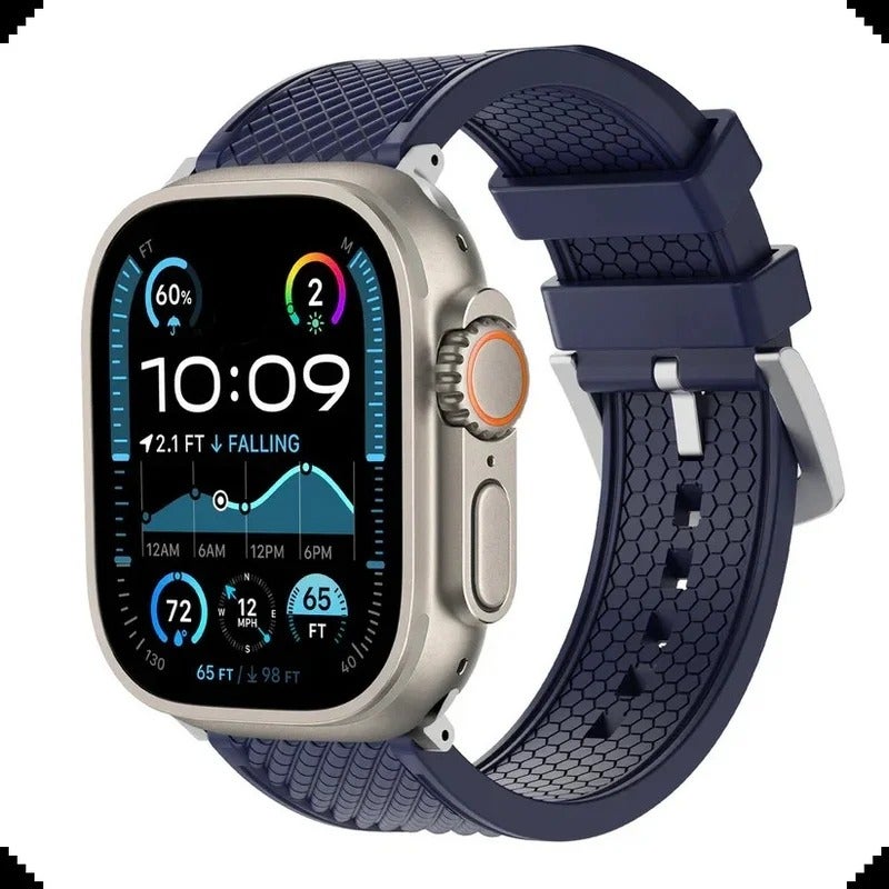 Universal FKM Rubber Watch Band Quick Release 18mm 19mm 20mm 21mm 22mm 24mm Watch Strap Replacement Compatible with Apple Suunto & Other Sport Watches - Image 1