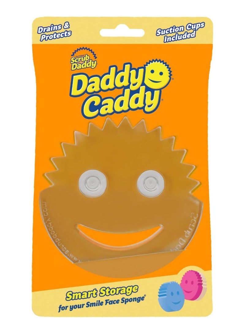 Scrub Daddy Daddy Caddy Sponge Holder for Kitchen Sink -  u0026 Scrub Mommy Cleaning Sponges Organiser, as used by Mrs Hinch, Quick Dry Dish Sponge Sink Tidy for Kitchen, Bathroom, Utility Room