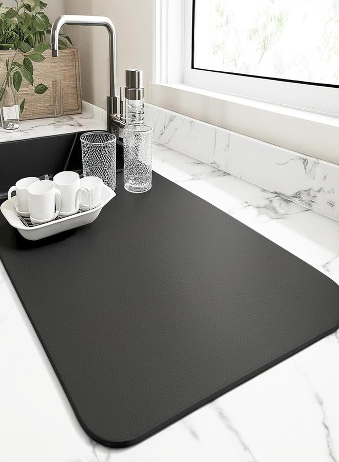 COOFANDY Dish Drying mat for Kitchen Water Absorbent mat, Mat for Kitchen with Non-Slip Rubber Back, Hide Stain Kitchen Super Absorbent Draining Mat, Easy to Clean Dish Rack Pad (30 * 40) - Image 1