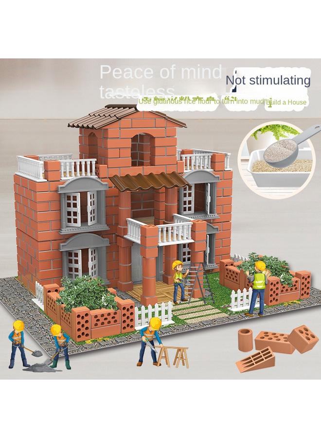 Bluejw Handmade Wall Building Toy Little Masons Building House Diy Cabin Building Model Assembled Creative Parent-Child Toys - Image 5