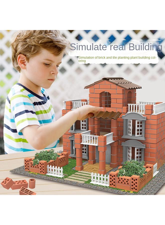 Bluejw Handmade Wall Building Toy Little Masons Building House Diy Cabin Building Model Assembled Creative Parent-Child Toys - Image 4