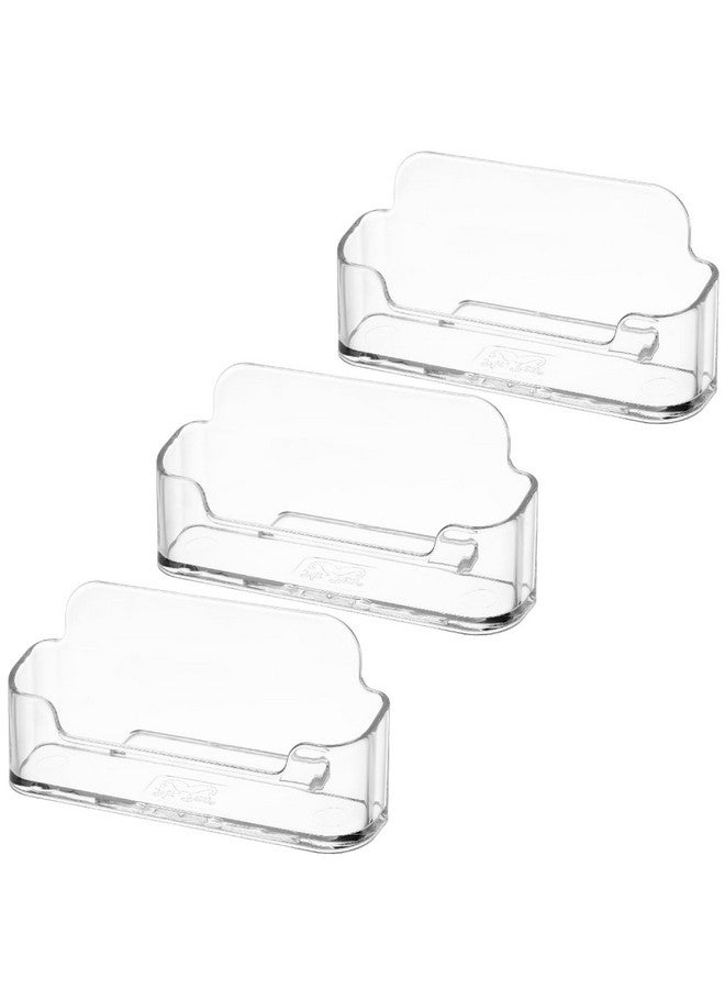 Mr. Pen - Acrylic Business Card Holder, 3 Pack, Business Card Holder Desk, Business Card Holders, Business Card Display, Business Card Holder Display, Business Card Stand, Desk Business Card Holder  - Image 1