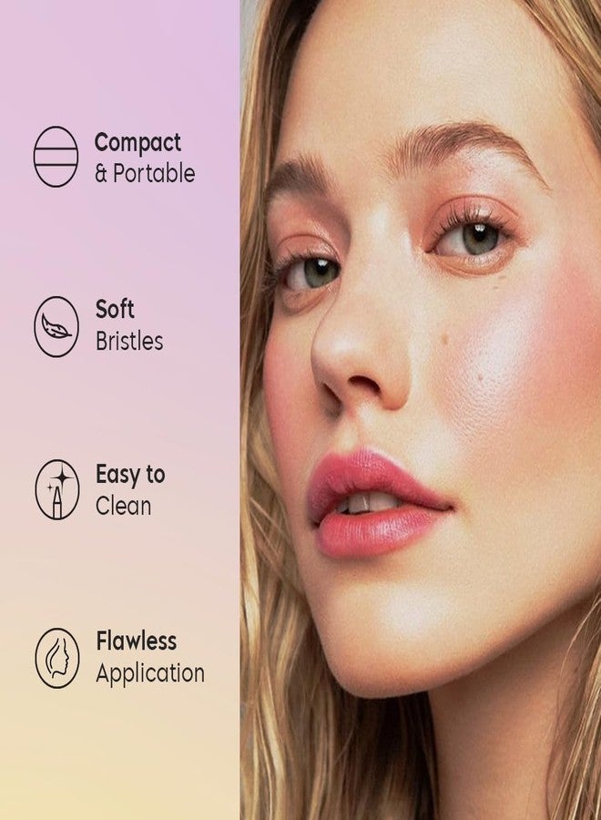 Gleva Ultimate Blend Makeup Brush For Cream, Liquid & Powder Foundation, Blush, & Bronzer, Buff & Blend Makeup Brushs (Rose Gold Colored Hair) - Image 4