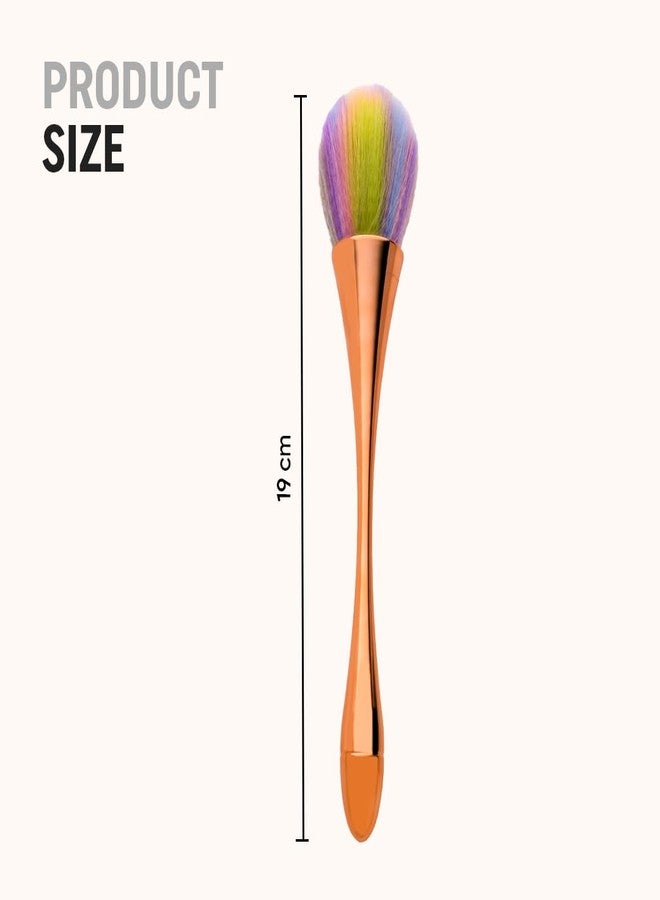 Gleva Ultimate Blend Makeup Brush For Cream, Liquid & Powder Foundation, Blush, & Bronzer, Buff & Blend Makeup Brushs (Rose Gold Colored Hair) - Image 5