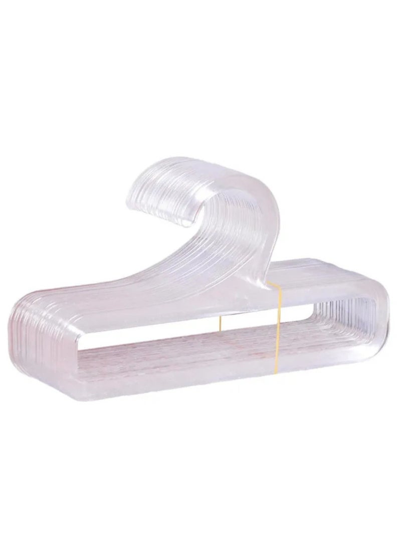 أورتوك 12 قطعة علاقات أوشحة بلاستيكية خفيفة الوزن من البلاستيك، حاملة أوشحة صغيرة للملابس الجافة غير الملحومة، حاملة أوشحة قصيرة، علاقات شفافة للأوشحة والشالات والشالات والمناشف والمفارش ومفارش السرير ومفارش المائدة علاقات ملابس 21 سم - Image 1