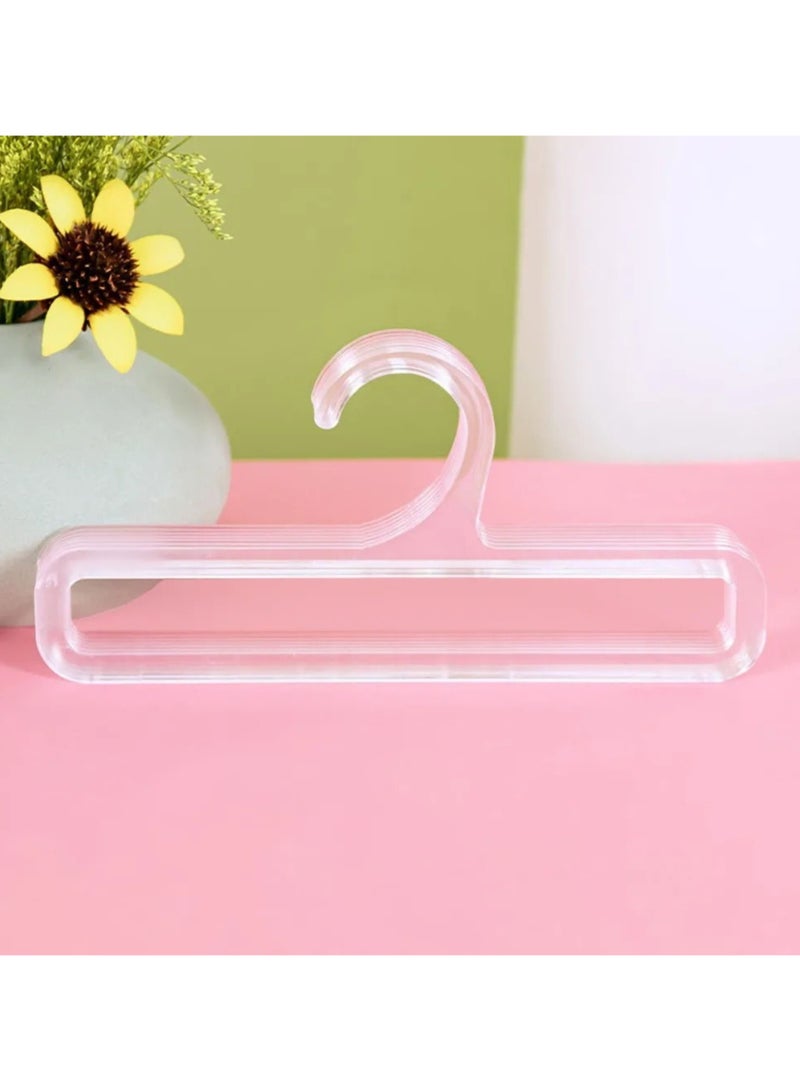 أورتوك 12 قطعة علاقات أوشحة بلاستيكية خفيفة الوزن من البلاستيك، حاملة أوشحة صغيرة للملابس الجافة غير الملحومة، حاملة أوشحة قصيرة، علاقات شفافة للأوشحة والشالات والشالات والمناشف والمفارش ومفارش السرير ومفارش المائدة علاقات ملابس 21 سم - Image 3