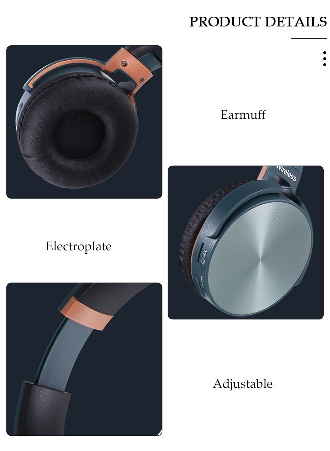 DUNISO Wireless Headphones Active Noise Cancelling Bluetooth Headphones Over Ear with Adjustable Microphone Deep Bass Comfortable Protein Earpads for Travel and Work - Image 2