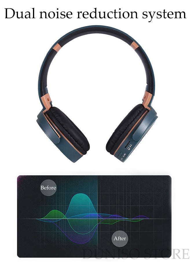 DUNISO - Wireless Headphones Active Noise Cancelling Bluetooth Headphones Over Ear with Adjustable Microphone Deep Bass Comfortable Protein Earpads for Travel and Work - Image 1