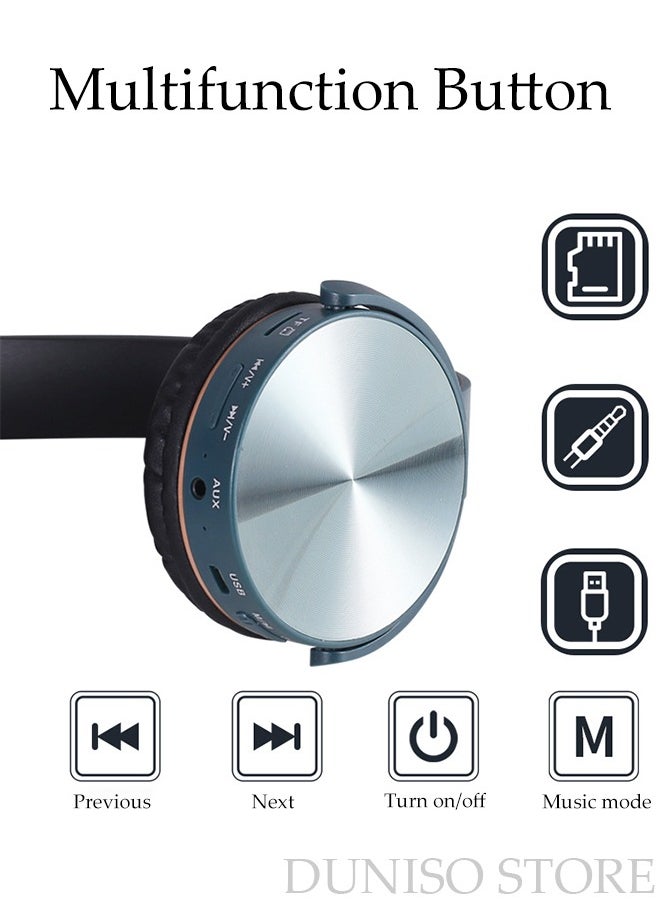 DUNISO - Wireless Headphones Active Noise Cancelling Bluetooth Headphones Over Ear with Adjustable Microphone Deep Bass Comfortable Protein Earpads for Travel and Work - Image 1