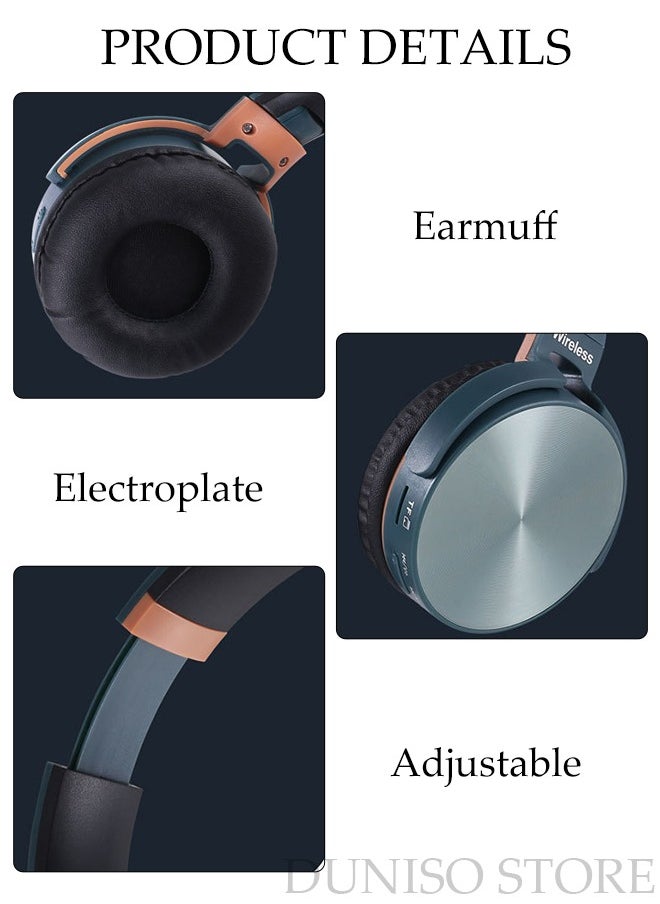 DUNISO - Wireless Headphones Active Noise Cancelling Bluetooth Headphones Over Ear with Adjustable Microphone Deep Bass Comfortable Protein Earpads for Travel and Work - Image 1