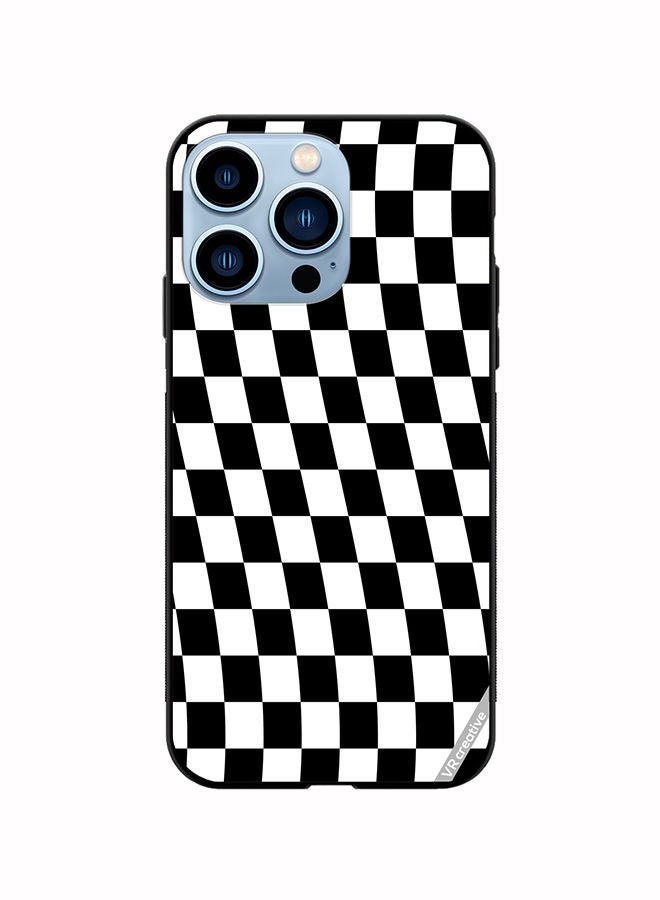 VR CREATIVE Protective Case Cover For Apple iPhone 14 Pro Checkered Design Multicolour - Image 1