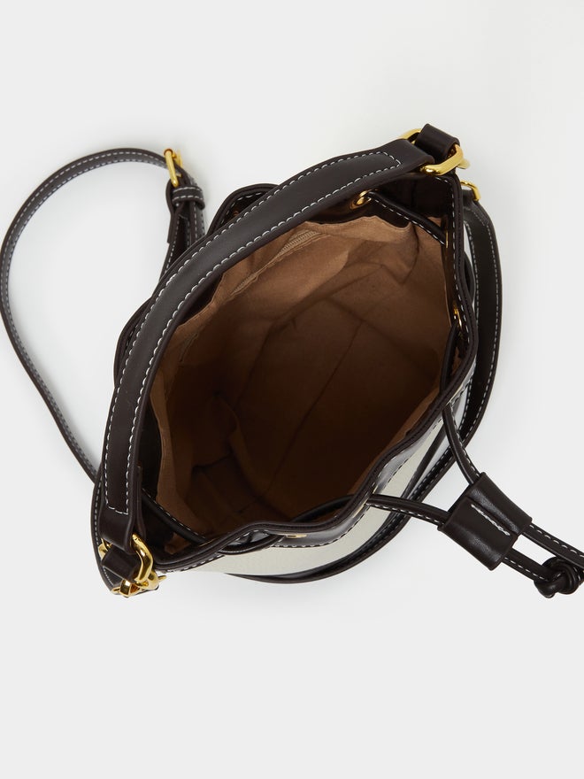 Styli Styli Dual Tone Handbag with Drawstring  - Image 4