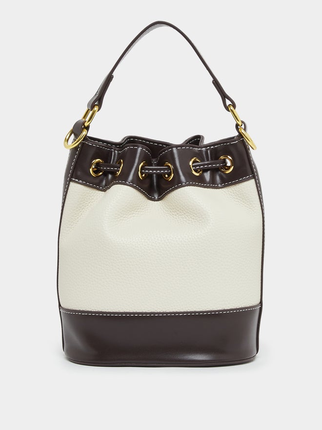 Styli Styli Dual Tone Handbag with Drawstring  - Image 2