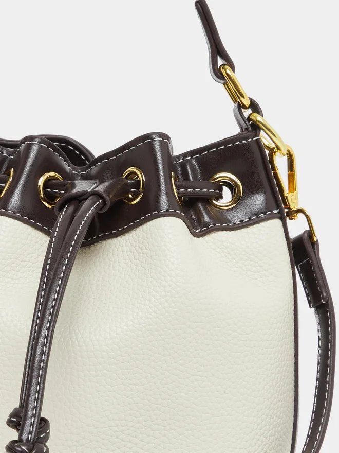 Styli Styli Dual Tone Handbag with Drawstring