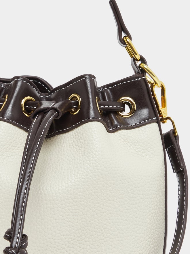 Styli Styli Dual Tone Handbag with Drawstring  - Image 3