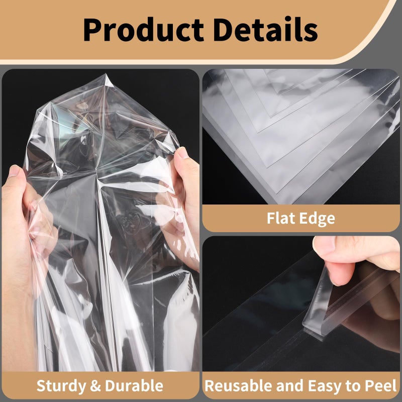 Svaldo Acid Free Paper Protector Sheets, Clear Plastic Sleeves for Art, Magazine Protectors for Collectors, Protective Sleeves for Paper 11x14 Canvas Print Photos Newspaper Poster Art Bag, Pack of 25 - Image 5