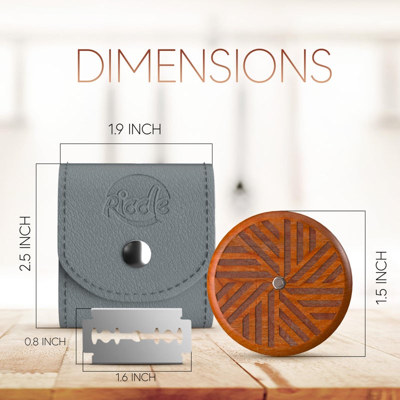 RICCLE UFO Wooden Bread Lame Slashing Tool, Dough Scoring Knife with 15 Razor Blades and Storage Cover (Rose Wood) - Image 2