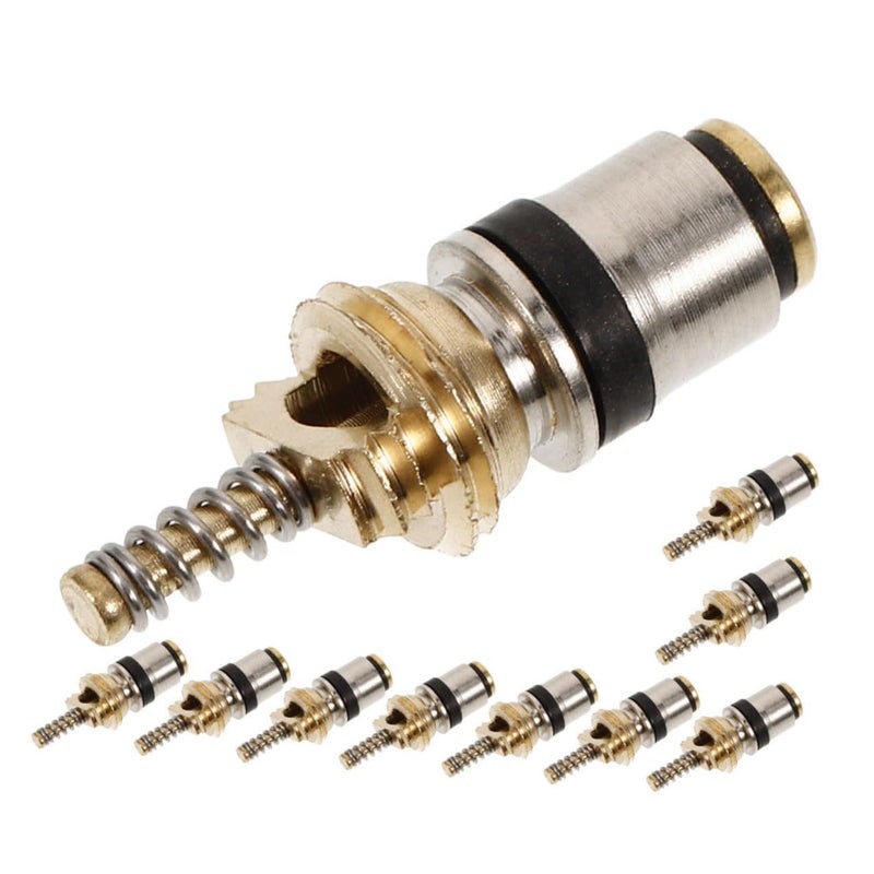 طقم صمامات AC للمركبة 10 قطع من النحاس لصيانة وإصلاح نظام R134a - Image 2