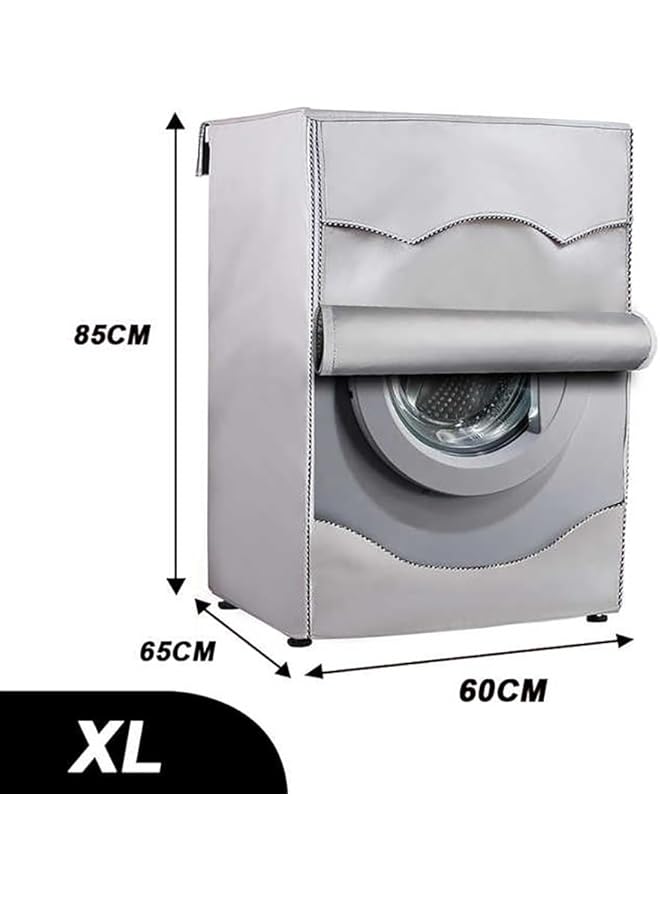 إيروريكس غطاء غسالة ومجفف مطلي باللون الفضي من قماش أكسفورد، غطاء غسالة ومجفف أوتوماتيكي بالكامل، غطاء مقاوم للماء والشمس والغبار، مقاس XL - Image 5