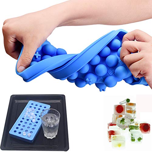 Mydio Mini Ice Ball Molds DIY Molds Tool for Candy pudding jelly milk juice Chocolate mold or Cocktails & whiskey particles (1pack,Blue) - Image 4