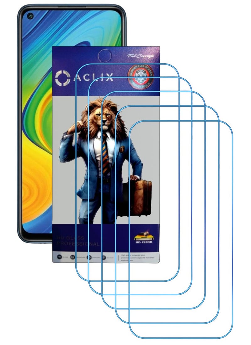 ACLIX 5 Pieces Antistatic ESD Dustproof Premium Quality High Definition Clear Tempered Glass Screen Protector Designed For Xiaomi Redmi Note 9 - Image 1