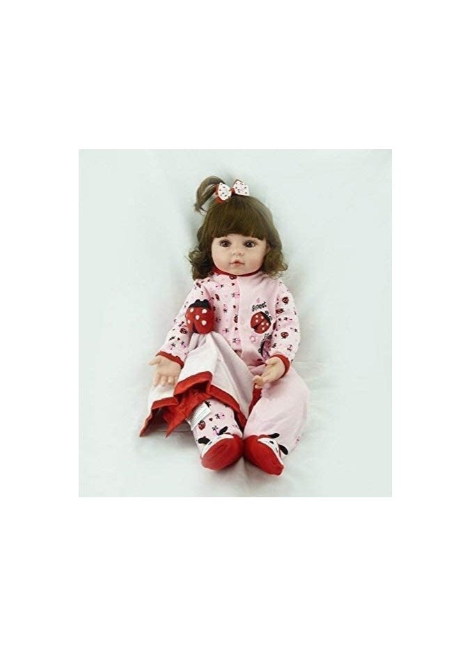 Nano Classic - 18 inch 48cm Reborn Baby Doll Soft cloth vinyl head, leg and hand Silicone Doll newborn real like Baby Doll Girl Toy - NPK - Image 1
