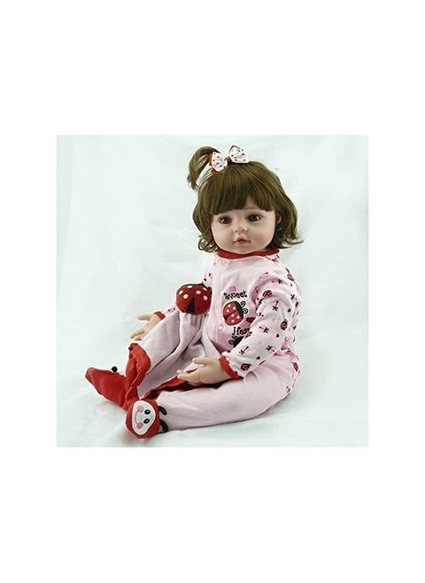 18 inch 48cm Reborn Baby Doll Soft cloth vinyl head, leg and hand Silicone Doll newborn real like Baby Doll Girl Toy - NPK