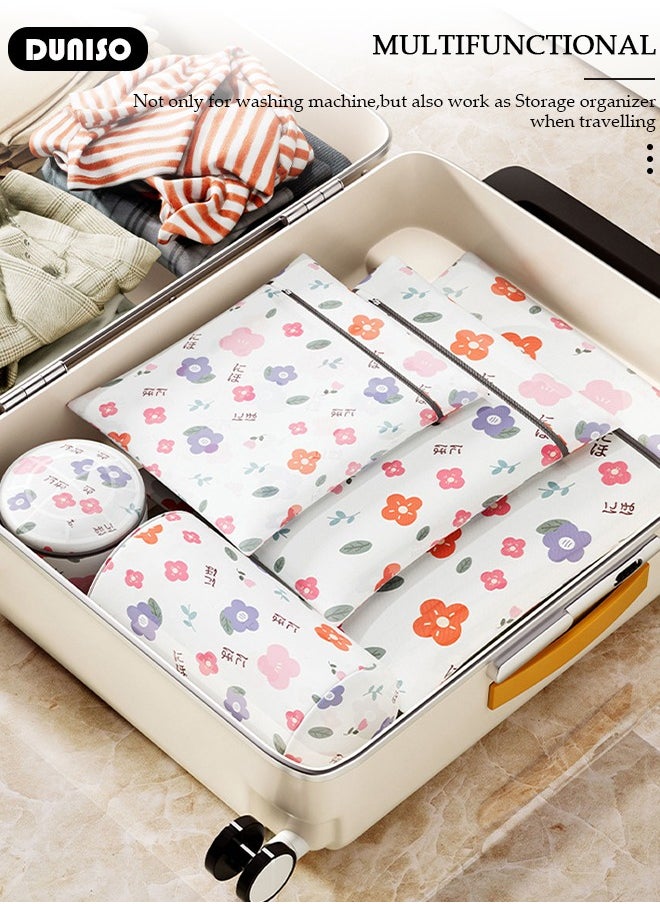 DUNISO 5PCS Mesh Laundry Bags, Thickened Washing Machine Bags for Delicates with Premium Zipper, Reusable Travel Storage Organizer Bag for Blouse, Bra, Hosiery, Stocking, Underwear  - Image 3