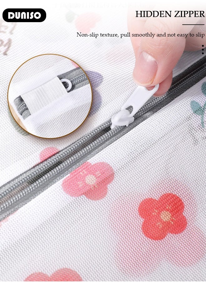 DUNISO 5PCS Mesh Laundry Bags, Thickened Washing Machine Bags for Delicates with Premium Zipper, Reusable Travel Storage Organizer Bag for Blouse, Bra, Hosiery, Stocking, Underwear  - Image 2