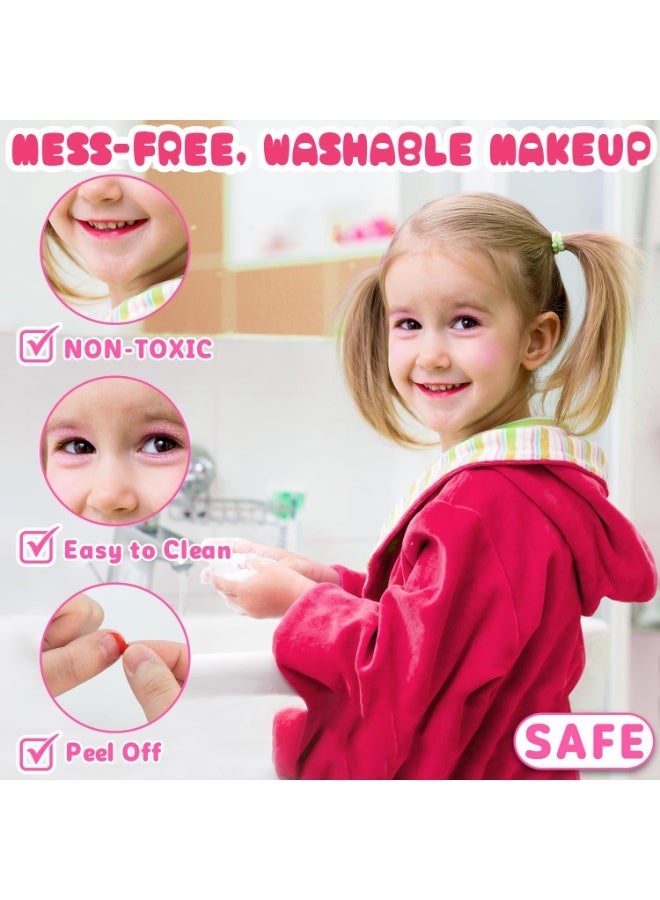 Moonmen Washable Kids Makeup for Little Girls Pretend Play Makeup Toy Set Unicorn Mermaid Set for Girls Birthday gift Christmas Real Cosmetic - Image 2