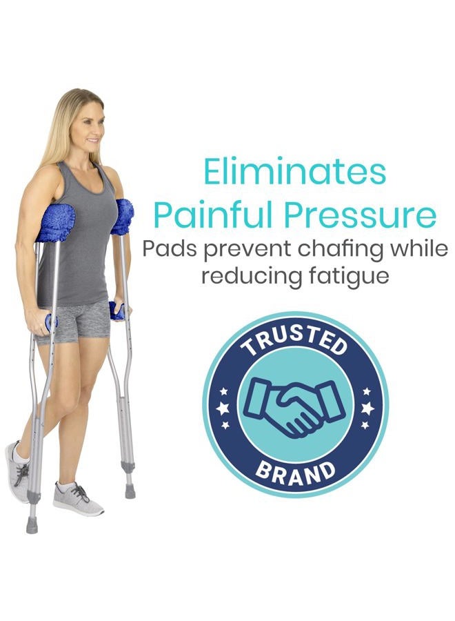 VIVE Sheepskin Crutch Pads - Padding for Walking Arm Crutches - Universal Underarm Padded Forearm Handle Pillow Covers for Hand Grips - Soft Foam Armpit Bariatric Accessories for Adults, Kids - Image 5