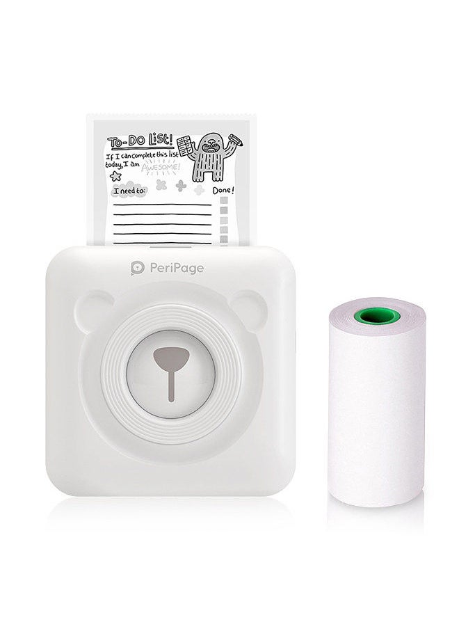 PeriPage Mini Pocket All-in-One Thermal Printer Wireless BT Picture Photo Label Memo Receipt Paper Printer AR Photo Function with USB Cable Support for Android iOS Smartphone Windows  - Image 1
