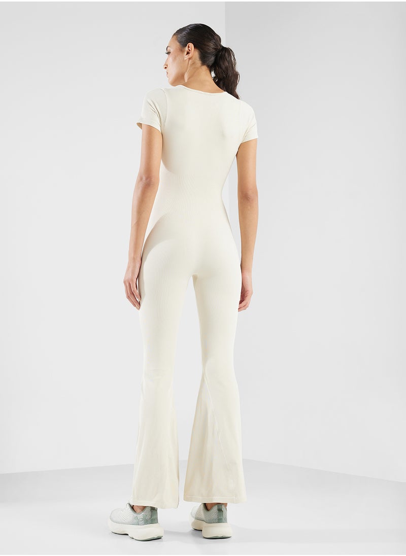 FRWD Square Neck Cap Sleeves Seamless Unitard  - Image 2