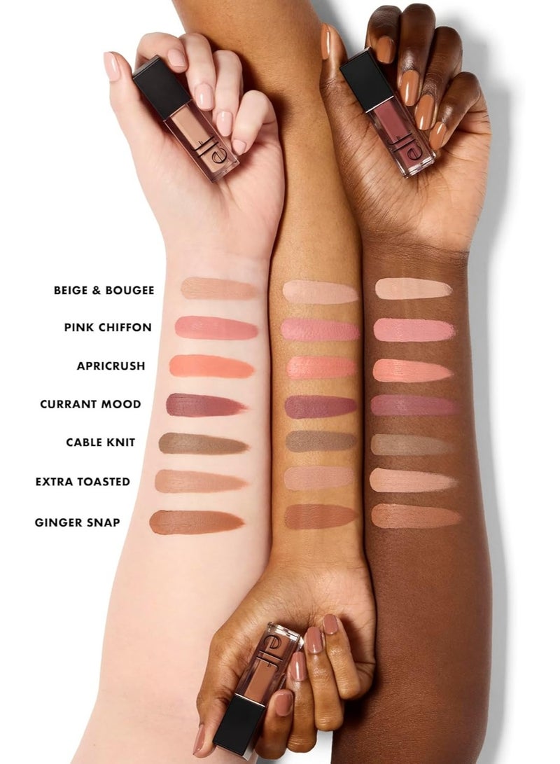 elf Liquid Velvet Eyeshadow, Liquid to Powder Eyeshadow for Intense Colour and a Soft Matte Finish,Apricrush - Image 4