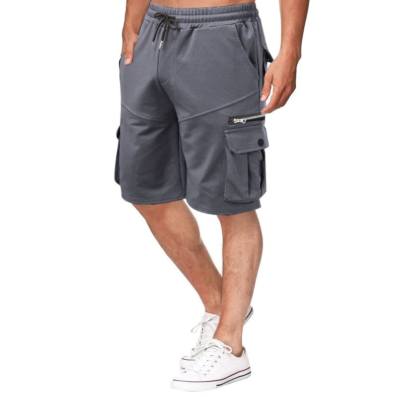 Mens Summer Cotton Work Shorts Loose Fit Denim Blue  - Image 2