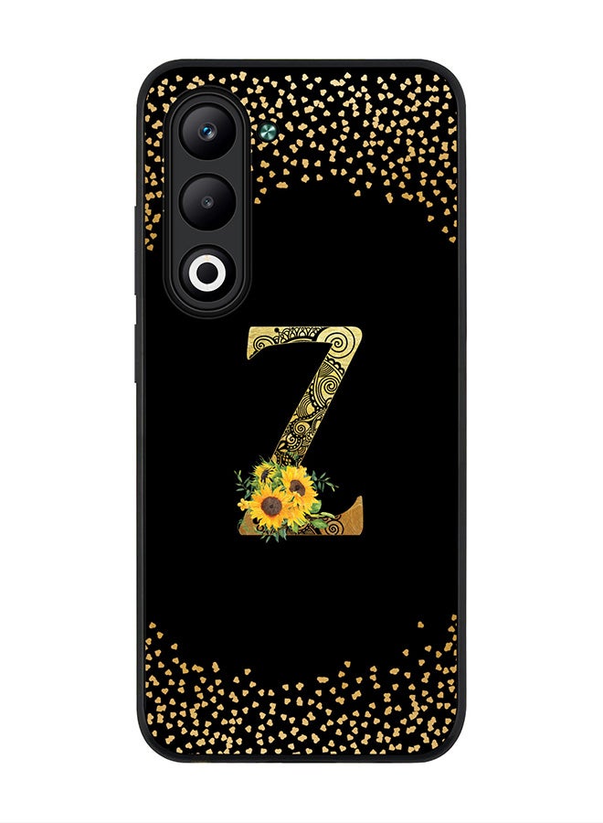 Stylizedd For Oppo A5 5G / A5 4G Case,Slim fit Camera Protection, Shockproof Thin Phone cover  - Custom Floral Monogram - Z ( Black )