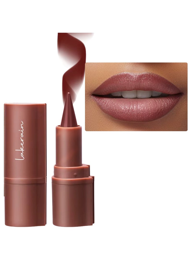 lakerain قلم أحمر شفاه غير لامع مقاوم للماء يدوم طويلاً تحديد الشفاه مكياج تحديد الشفاه أحمر الشفاه كراميل 3غ 03 - Image 1