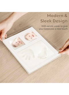 Eworld Newborn Hand & Foot Casting Kit with Baby Photo Frame, Ideal Baby Handprint and Footprint Maker Kit for Boys & Girls, Great for Baby Shower Gifts & Nursery Decor  - Image 5