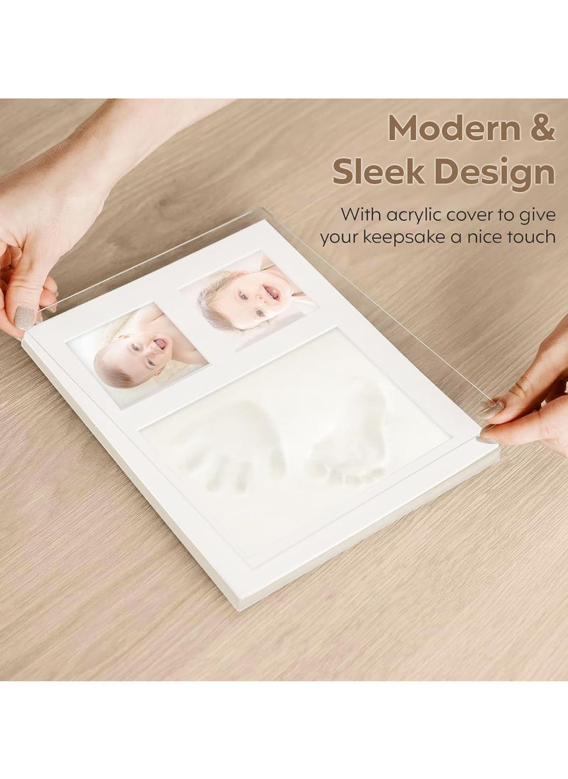 Eworld - Newborn Hand & Foot Casting Kit with Baby Photo Frame, Ideal Baby Handprint and Footprint Maker Kit for Boys & Girls, Great for Baby Shower Gifts & Nursery Decor - Image 1