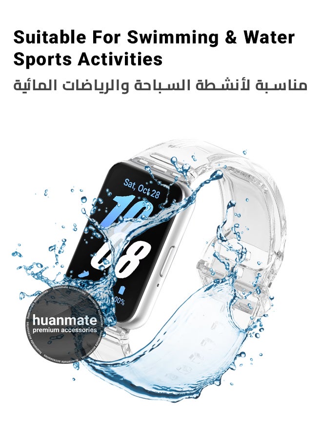 huanmate Samsung Galaxy Fit 3 Soft Silicone Replacement Strap - High Quality, Lightweight, Stylish & Durable - Easy Installation - Replacement Strap for Samsung Galaxy Fit 3 - Image 4